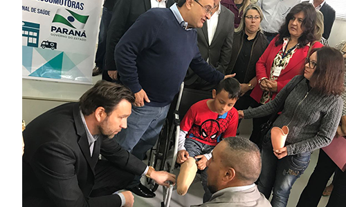 Pauliki e Caputo participam do lançamento do mutirão  de órteses e próteses e de cirurgias de catarata em PG